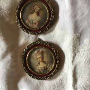 Matching pair Antique signed by artist miniatures